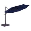 Sonkuki 11FT Outdoor Cantilever Patio Umbrella w/Base and Aluminium Pole, 360° Rotation and Infinite Canopy Angle Adjustment - 2 of 4