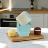 Unique Bargains Cupcake Liners Large Square Cup Checkered Pattern Machine Compatible Disposable Laminated Paper 2.36"x2.36"x1.97" 50 Pcs - 2 of 4