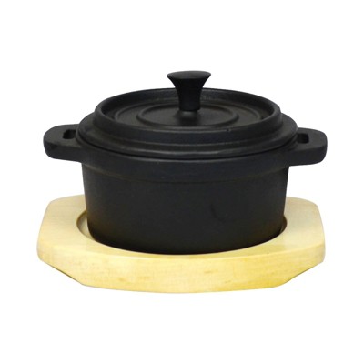 Frieling Mini Cocotte, Cast Iron Enamel Coated, 1.9 cup, Black