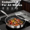 Imarku 12" Hybrid Nonstick Frying Pan Deep Sauté Pan with Lid, Stay-Cool Handle, Dishwasher&Oven-Safe , Induction & All Cooktop Compatible，Free-PFOA - 4 of 4