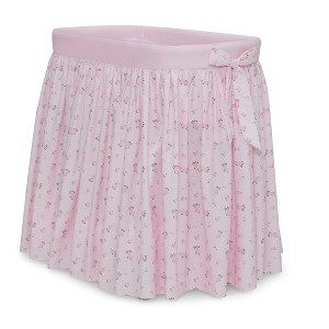 Delta Children Flora Glider Bassinet Sleeper with Lockable Wheels, Pink Roses - 1 of 4