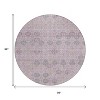 Plum And Gray Geometric Washable Indoor Outdoor Area Rug - 3 of 4