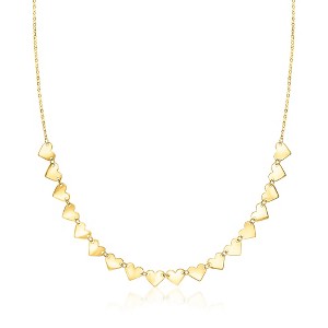 Ross-Simons Italian 10kt Yellow Gold Central Heart Station Necklace - 1 of 3