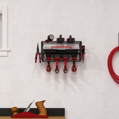 Stalwart Black Steel 3-Tier Power Tool Organizer Shelving