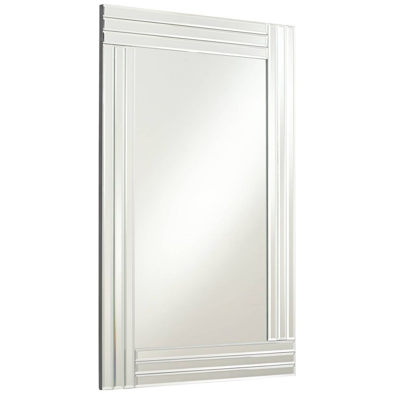 Possini Euro Design Sofija Rectangular Vanity Wall Mirror Modern Mirrored Glass Layered Frame 23 1/2" Wide for Bathroom Bedroom Living Room Entryway, 5 of 10