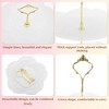 Unique Bargains 3 Tier Dessert Cupcake Stand Flower Shape Cup Cake Holder Tower White Gold Tone - 3 of 4