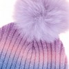 Alexa Rose Girl's One Size Colorful Space Dyed Winter Beanie with Pom - 3 of 3