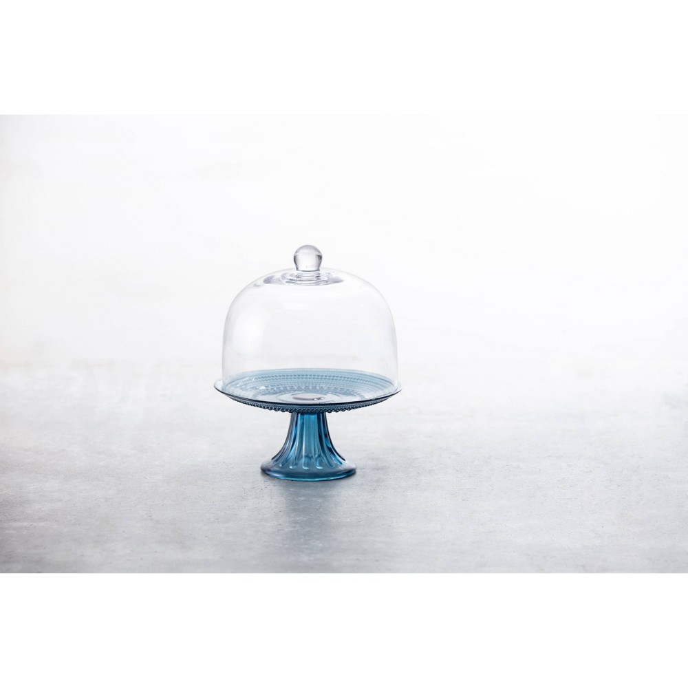 Photos - Serving Pieces Fortessa Tableware Solutions 8.5" Jupiter Cornflower Cake Stand and Dome S