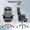 Executive Ergonomic Leather Office Chair with Footrest, Big and Tall Reclining Desk Chair with Lumbar Support, Heavy Duty SGS Class 4 Gas Lift - 2 of 4