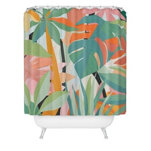 Deny Designs 69"x72" El Buen Limon Tropical Forest Shower Curtain: Woven Polyester, Machine Washable - 1 of 3