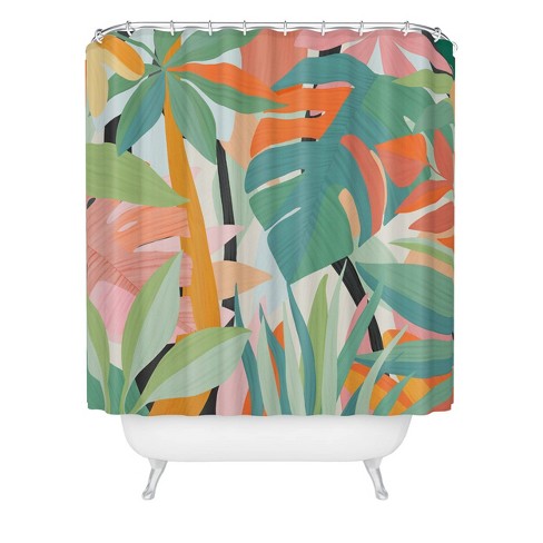 Deny Designs 69"x72" El Buen Limon Tropical Forest Shower Curtain: Woven Polyester, Machine Washable - image 1 of 3