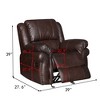 Hybition Leather Recliner Living Room Seat Chair with Adjustable Footrest - 3 of 3