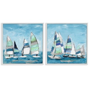 Stupell Industries Soothing Sailboats Drifting Marina, 24" x 24" - 1 of 4