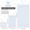 White Classic Luxury 100% Cotton 8 Piece Towel Set - 4x Washcloths, 2x Hand, and 2x Bath Towels - 3 of 4