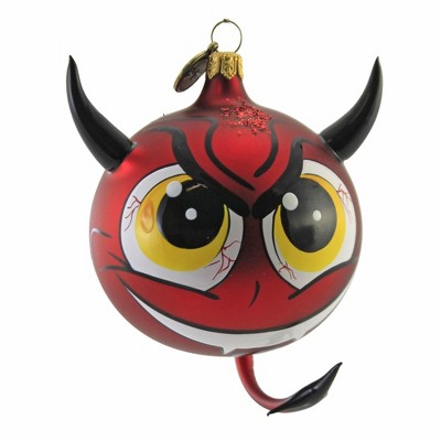 Blu Bom 4.25" Red Tailed Devil Halloween Valentine Ornament  -  Tree Ornaments