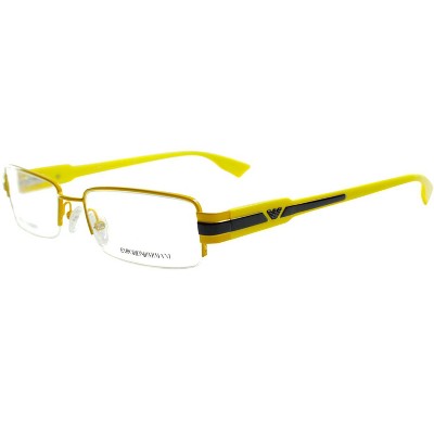 Emporio Armani Uz4 Unisex Rectangle Eyeglasses Yellow 52mm : Target