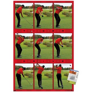 Trends International Tiger Woods - Drive Unframed Wall Poster Prints - 1 of 4
