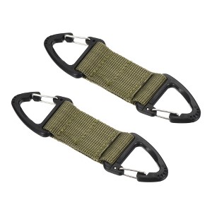 Unique Bargains Belt Keeper Key Clip Hanging Buckle Keychain with Double Side Triangle Clip for Outdoor Camping Hiking - 1 of 4