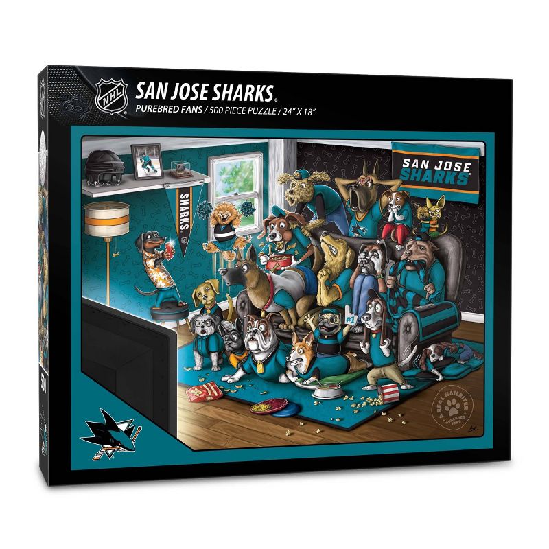 NHL San Jose Sharks 500pc Purebred Puzzle, 1 of 4