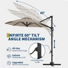 10FT Cantilever Umbrella Outdoor Patio Umbrella with Base and 360-Degree Rotation, Windproof - 4 of 4