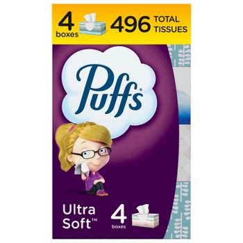 Puffs Plus Lotion Facial Tissues, 8 Family Boxes, 124 Facial Tissues per Box