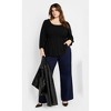 Women's Plus Size Poppy Top - black | CITY CHIC - 4 of 4