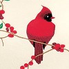 Collections Etc Cozy Cardinal Embroidered 2-Piece Pajama Set - 4 of 4