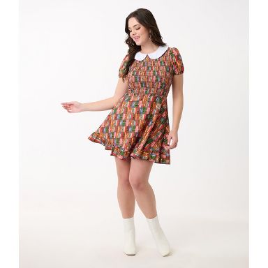 green emerald velvet dress Blakely Floral Smocked Mini Dress