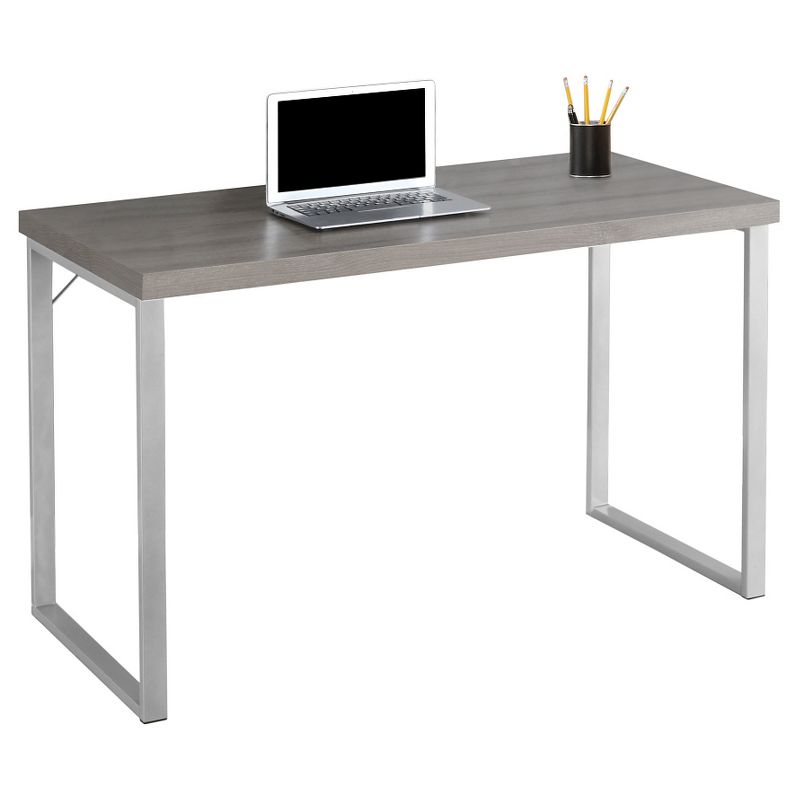 Contemporary Silver Metal Computer Desk - EveryRoom, 1 of 6