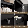 Nasitip Armoire Wardrobe Closet, 69.5" Wooden Wardrobe Cabinet with 3 Drawers, Hanging Rod, 2 Louvered Doors Clothing Storage Cabinet for Bedroom - 4 of 4