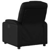 vidaXL Black Faux Leather Manual Recliner - Wingback Armchair with Cup Holders and Handle for Home Theater/Lounge - 3 of 4