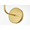 Elegant Lighting Genesis 1 light Brass and Clear Bath Sconce - 3 of 4