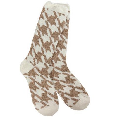 World's Softest - Cozy Cali Crew - Houndstooth Portabella