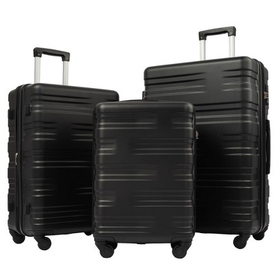 3 Piece Luggage Sets With TSA Lock, Hard Shell Lightweight Suitcase Set With 4 Silent 360-degree Spinner Wheels For Men Women (20''/24''/28'')