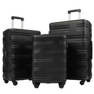 3 Piece Luggage Sets With TSA Lock, Hard Shell Lightweight Suitcase Set With 4 Silent 360-degree Spinner Wheels For Men Women (20''/24''/28'') - 1 of 4