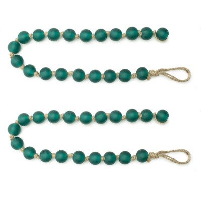 Frosted Glass Bead Garland (Set of 2)