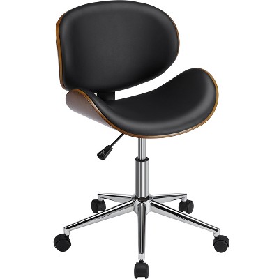 Yaheetech Adjustable Home Office Chair Armless Swivel Chair