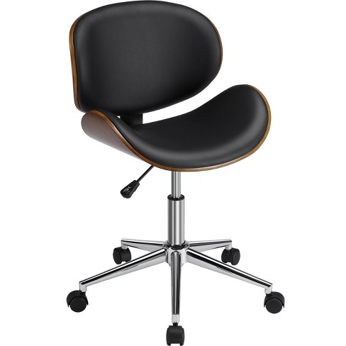 Black armless on sale desk chair