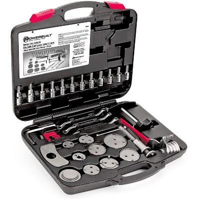 Powerbuilt 648622 Universal Master Disc Brake Tool Repair Kit with Carrying Case for Domestic and Import Vehicles