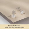 Gold Solitaire Cubic Earrings for Women Men Anti - Tarnishing Studs with Gold Butterfly Backs 4 - 7.5mm - 4 of 4
