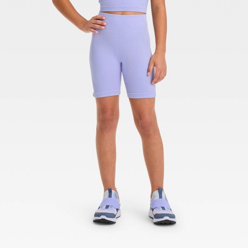 Girls' Seamless Bike Shorts - All In Motion™ Purple Xl : Target