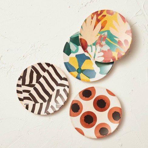 6" 4pk Melamine Floral Appetizer Plates - Opalhouse™ designed with Jungalow™ - image 1 of 4