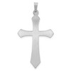 Black Bow Jewelry 14k Yellow or White Gold Hollow 2D Passion Cross Pendant, 22 x 42mm - 3 of 4