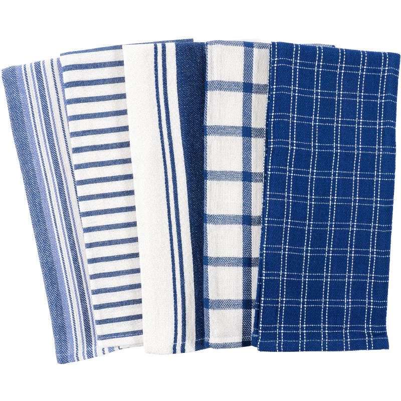 KAF Home Assorted Flat Kitchen Towels | Set of 10 Dish Towels, 100% Cotton - 18 x 28 inches | Ultra Absorbent Soft Kitchen Tea Towels, 2 of 8