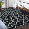 Washable Modern Geometric Rug Non Slip Low Pile Rug Retro Throw Floor Cover Foldable Indoor Carpet for Living Room Bedroom - 3 of 4