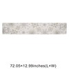 Unique Bargains Christmas Table Runner Alphabet Snowflake Linen Gray Yellow White 72"x13" 1 Pc - 3 of 4