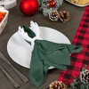 AuldHome Design Christmas Reindeer Napkin Rings, 4pk; Wooden Holiday Napkin Holder Rings - 2 of 4