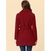 INSPIRE CHIC Women's Casual Shawl Collar Single Breasted Belted Overcoat - image 4 of 4