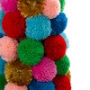 Northlight 23.75" Multi-Color Bohemian Wool Pom Pom Christmas Cone Tree - 3 of 3