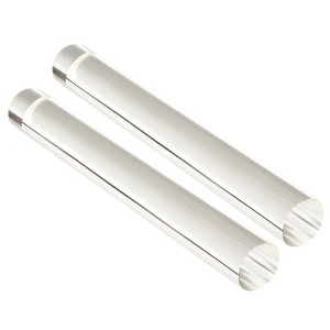 Juvale 2 Pack Clear Acrylic Clay Rolling Pins, 1 x 8 Inches, Rolling Clay Bar for Ceramics Clay Pottery Craft & Sculpting Tool - 1 of 3